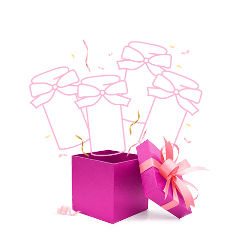 Surprise Box mit vier Kerzen